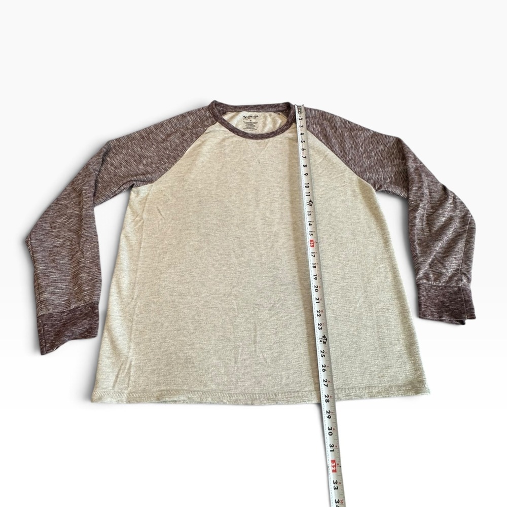 Arizona Baseball Tee Mens XL Gray Burgundy Raglan Long Sleeve Shirt - Picture 2 of 8